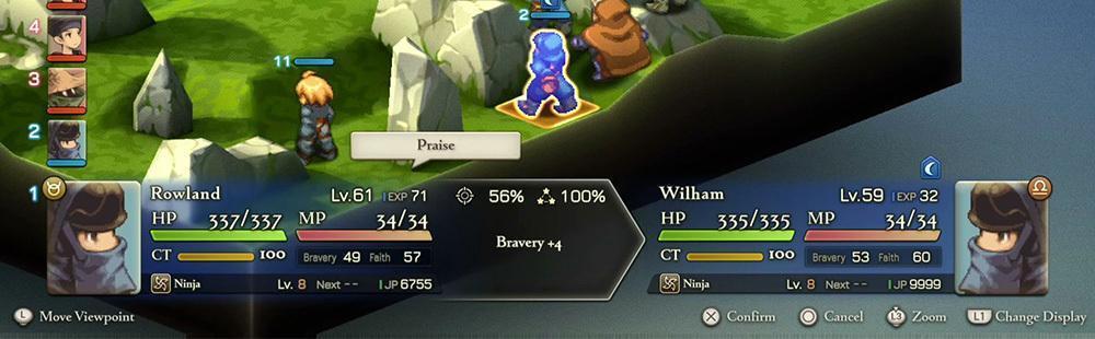 Final Fantasy Tactics - The Ivalice Chronicles:  How Bravery and Faith works
