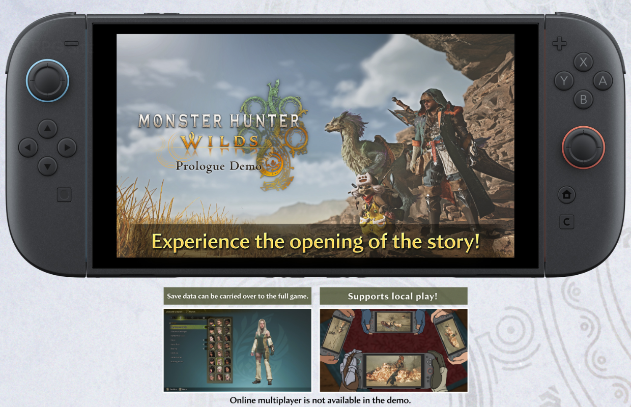 Monster Hunter Wilds Switch 2 demo launches on October 19, will include local multiplayer