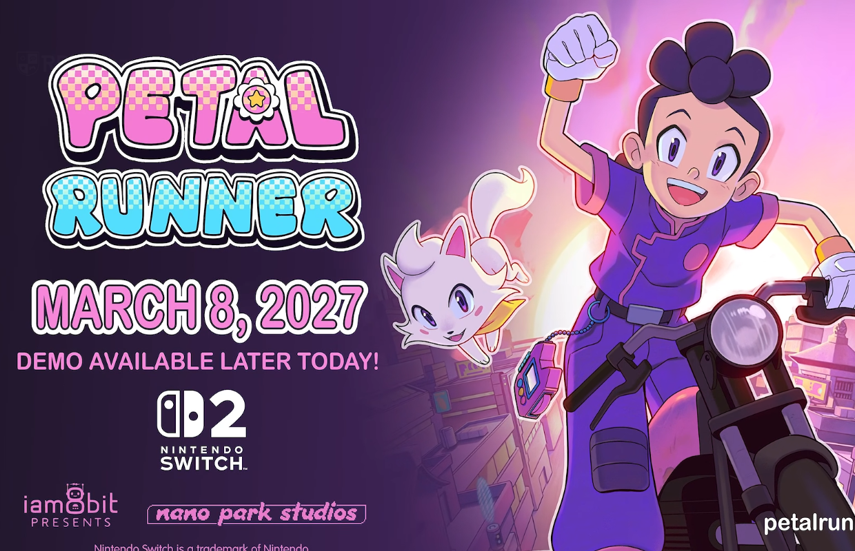 Petal Runner launches on March 8, 2027 for Switch 2 and PC