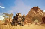 Sand Land vehicle gameplay showcases the Tank and Jump-Bot