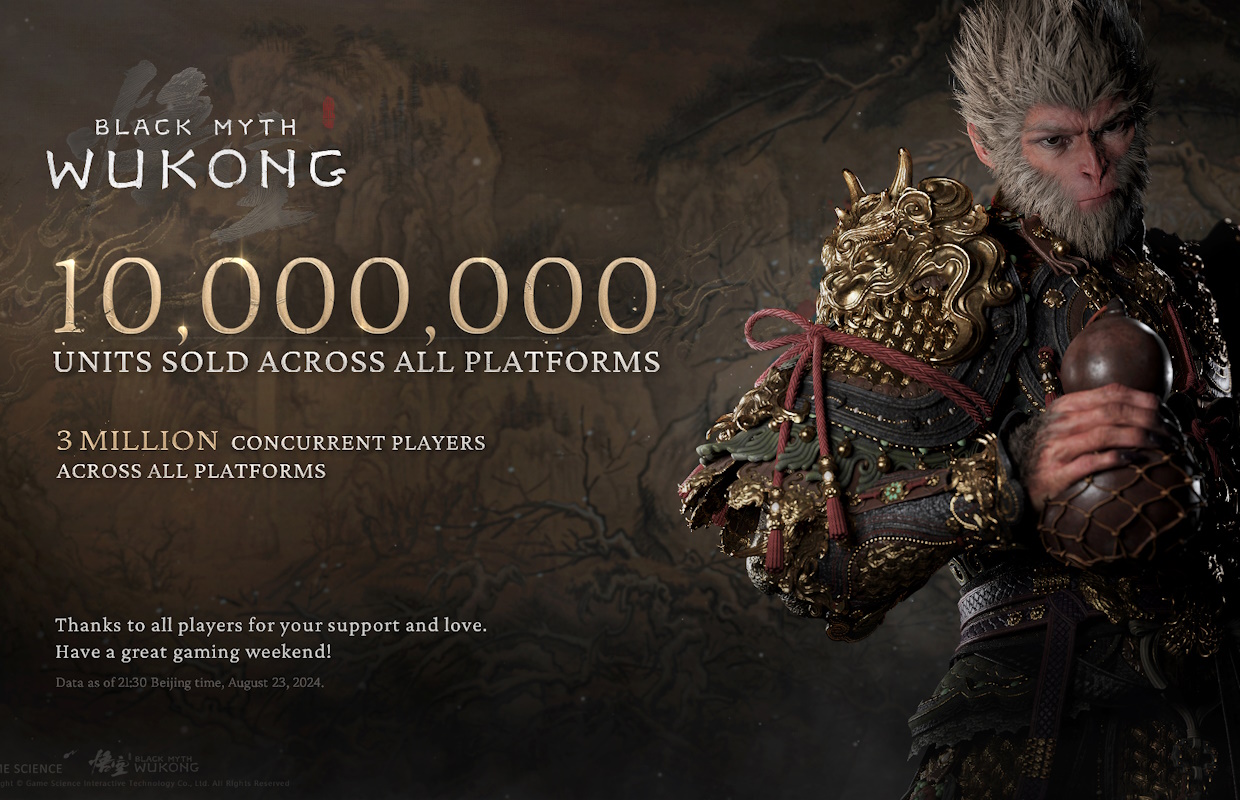 Black Myth: Wukong sells 10 million units in three days