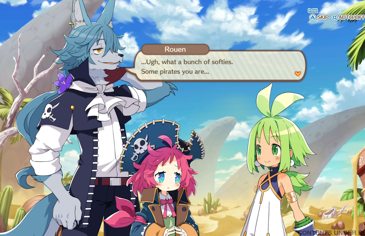 New screenshots for Phantom Brave: The Lost Hero detail new characters Rouen, Henna, Urumi, & Mayfair, alongside protection, O.B., and equipment mechanics