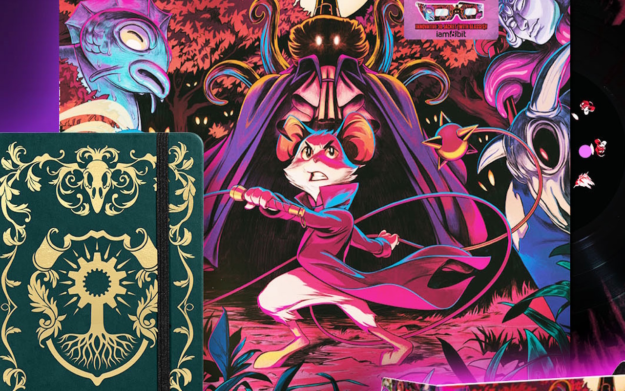 iam8bit and Yacht Club Games announce Mina the Hollower Collection, including a 3xLP, a notebook, and a keychain set