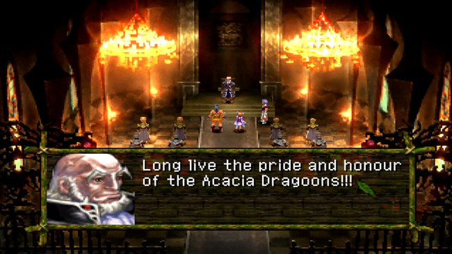 Dragoons take up arms ready to fight in the 9th Chrono Cross ending.