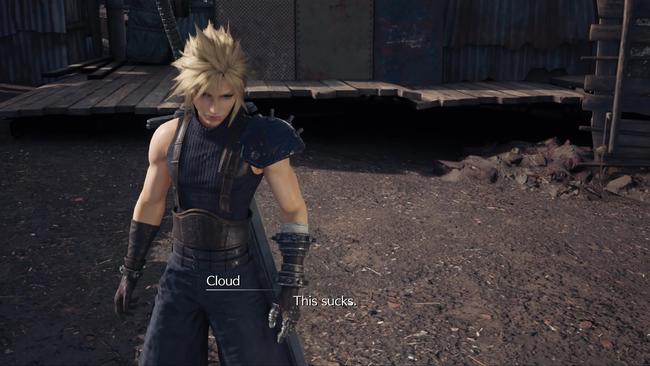 Cloud thinks this quest sucks - you have to find three cats. Maybe he's more of a dog person.