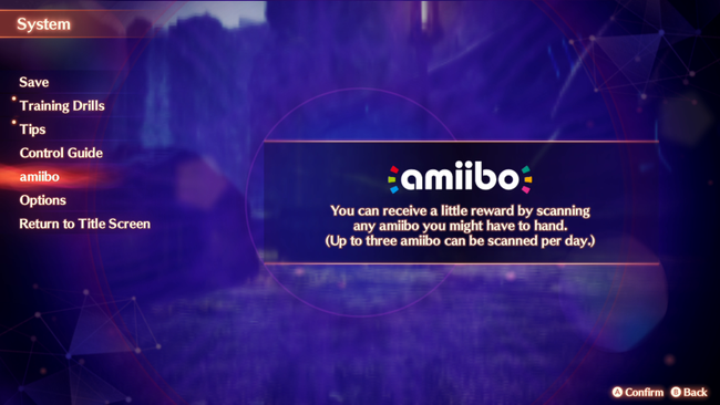 To scan Amiibo, you just need to open up the main menu and navigate to this amiibo button.