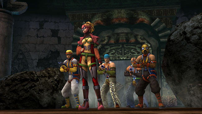 A gang of Al Bhed. If you want to learn their language, you'll need to collect all of the FFX Al Bhed Primers.