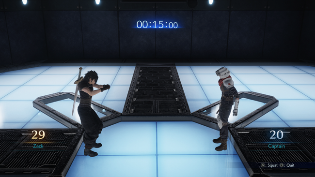 The Squatting minigame is an iconic piece of Crisis Core, but it's difficult.