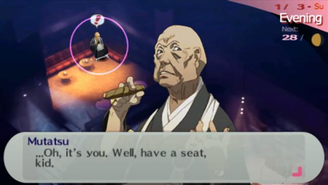 The Persona 3 Portable Mutatsu social link lets you get to know a cigar-chomping, hard-drinking monk. Here's what dialogue choices to pick to impress him.
