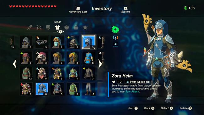 Zelda Breath of the Wild: Armor Set & Outfit Locations, Stats and ...