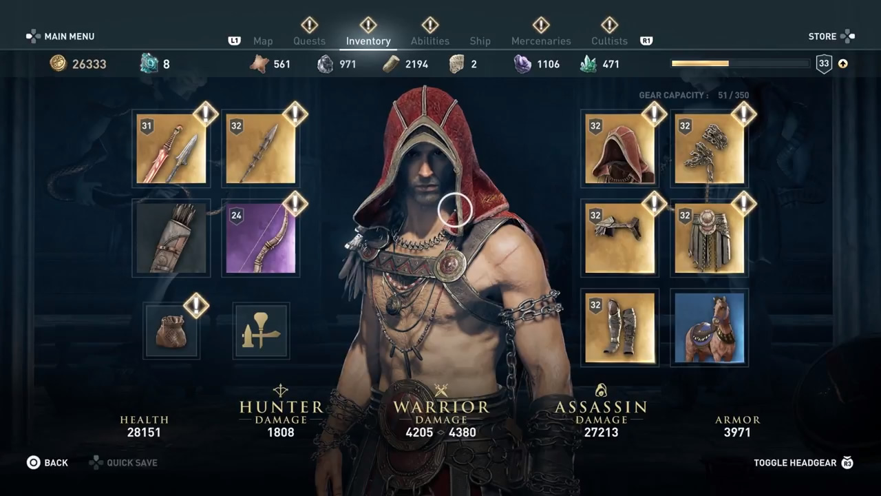 Assassin's Creed Odyssey inventory: how to get the best weapons, legendary  armour