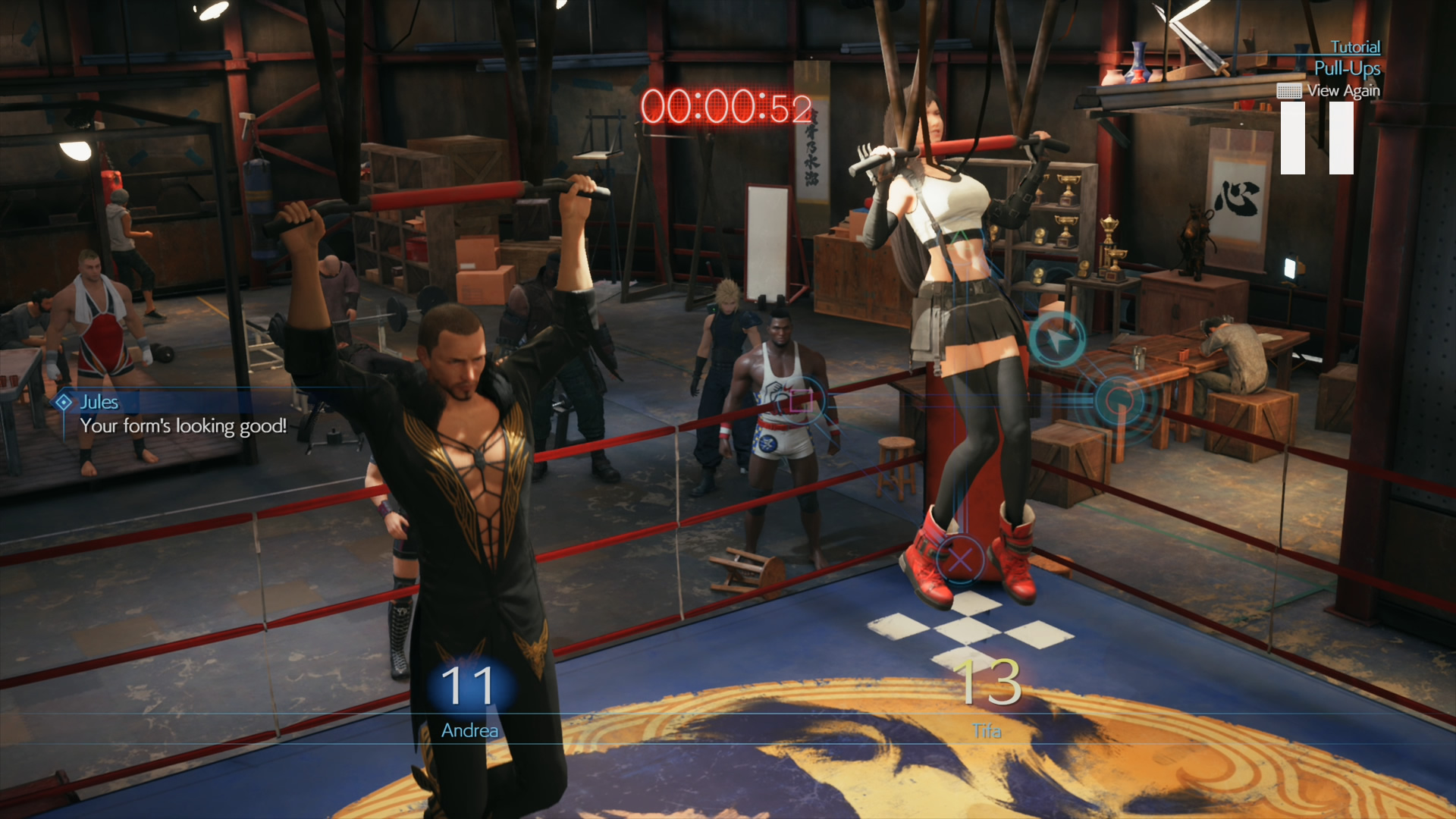 Final Fantasy VII Remake Mini Games: tips for darts, squats, pull