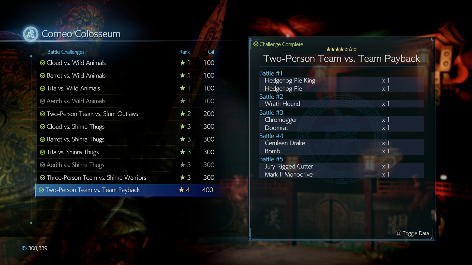 Final Fantasy VII Remake Colosseum guide tips, rewards and enemies for