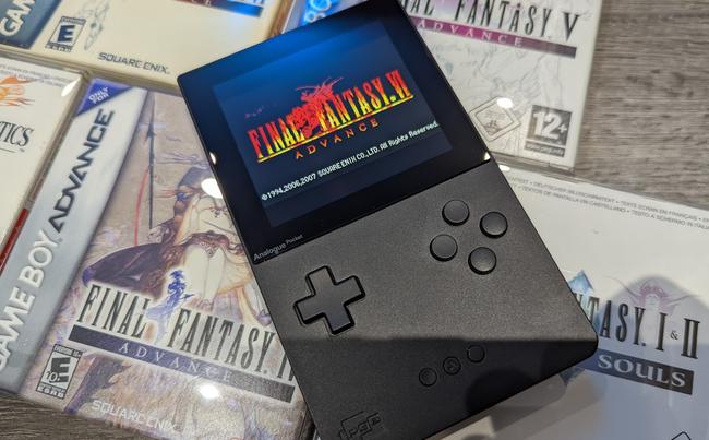 Final Fantasy VI Advance running on the Analogue Pocket system.