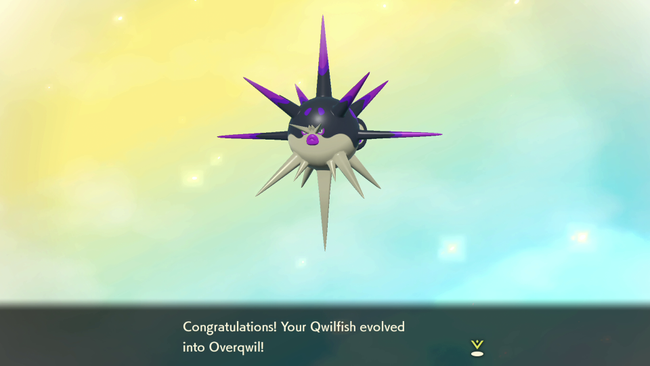 Overqwil is evolved from Qwilfish after using a specific move in battle often.