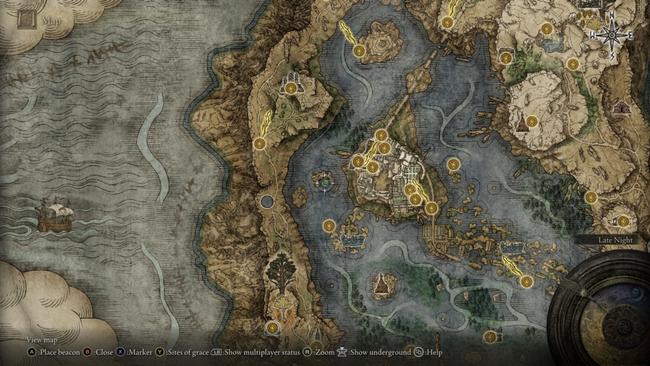 The location of the Meeting Place, where you find the Glintstone Key needed to reach one of Elden Ring's main dungeons.