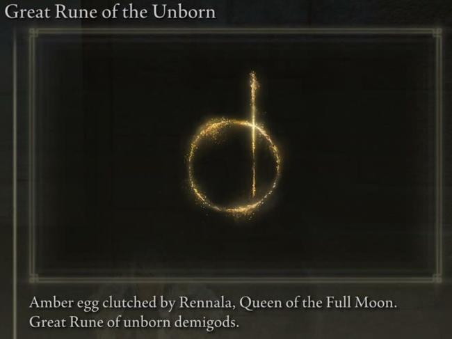 Some Great Runes, like the Great Rune of the Unborn, cannot be equipped - but serve another purpose.