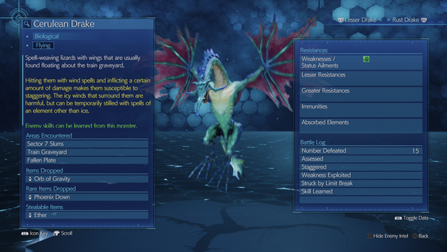 Players encounter the Cerulean Drake early on, but you'll have to wait for a rematch to learn its Algid Aura Enemy Skill.