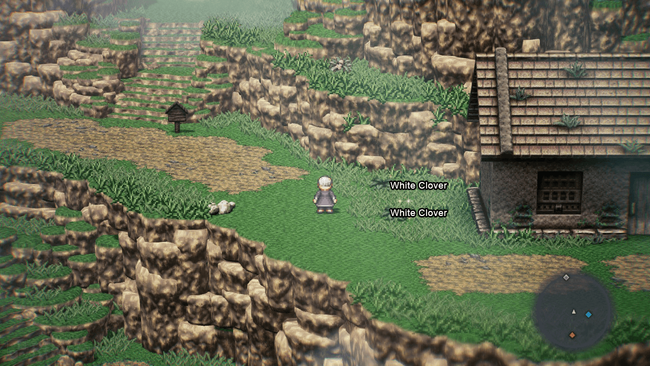 A screenshot revealing the location of White Clover in Live A Live.