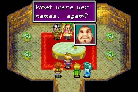 A story scene from Golden Sun on Game Boy Advance.