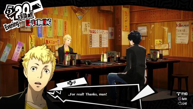 He's your right hand man, and so you'll want to make the best conversation choices in order to advance the Ryuji confidant cooperation as fast as you possibly can.