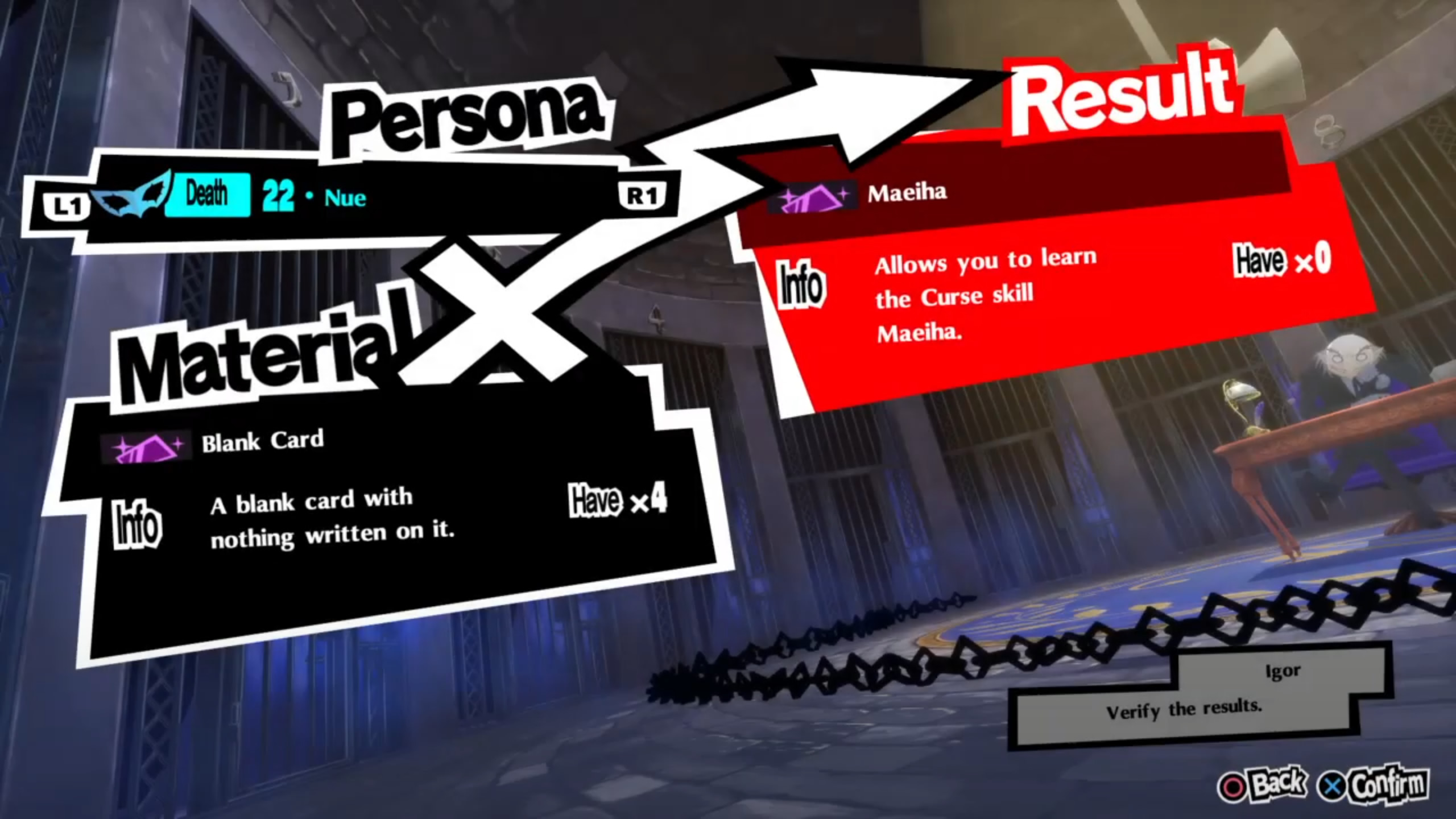 persona 5 royal electric chair database item list execution guide
