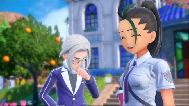 There is a canon reason for the Pokemon Scarlet & Violet outfits being restricted - they're school uniforms. Unfortunately, this means you and Neoma will always be twinning.