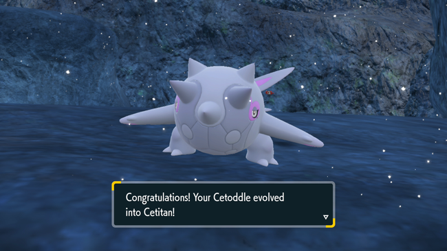 To evolve Cetoddle to Cetitan, you'll need to find one of the few Ice Stones in Pokemon Scarlet & Violet.
