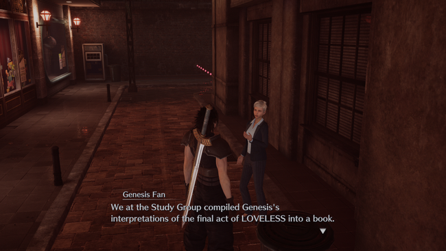 To join the Crisis Core Genesis fan clubs, you'll need to speak to two specific NPCs.