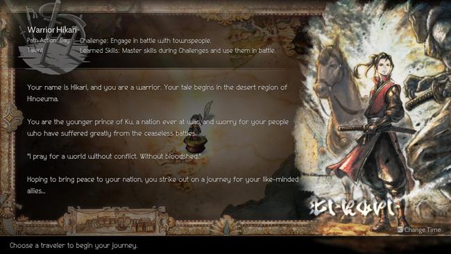 Hikari is Octopath Traveler 2's most traditional Warrior character.