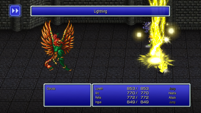 Garuda becomes a staple in the FF series, but in FF3 is a formidable boss.