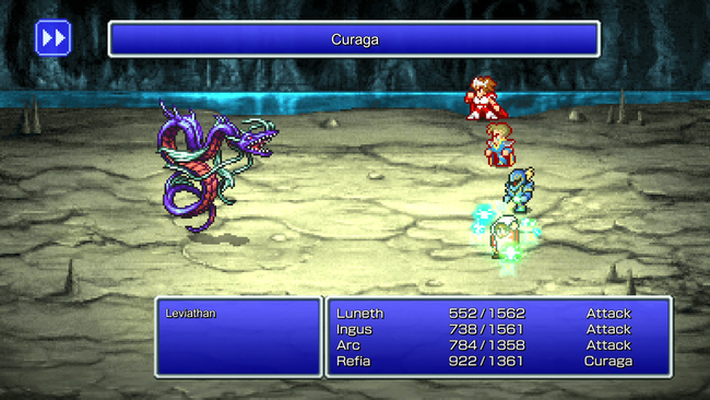 Leviathan might be best known as a summon, but here it appears as an FF3 boss.