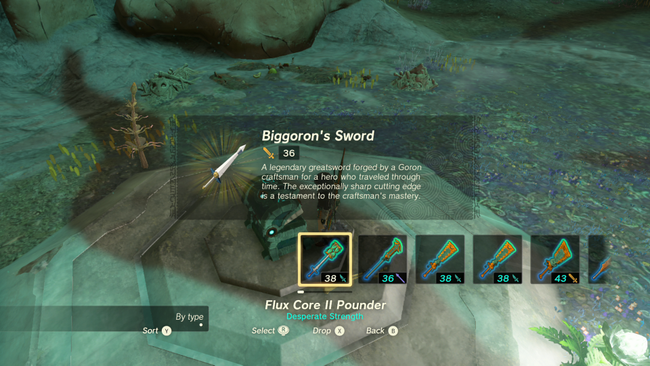 The Biggorn's Sword features its iconic Ocarina of Time design, and is powerful to boot. 