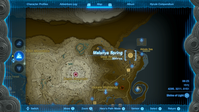 This map shows you where to find the Horse God in Zelda TOTK.