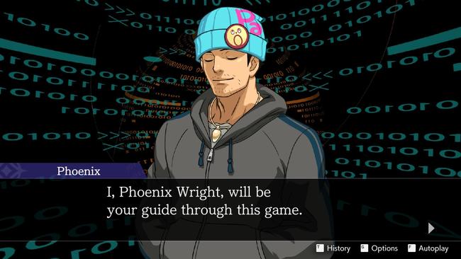 A screenshot of Phoenix Wright from Apollo Justice: Ace Attorney, saying 