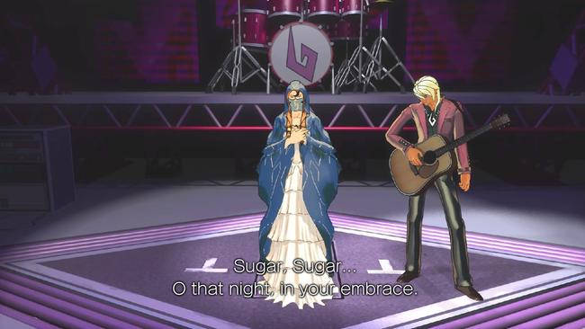 A stage performance of an iconic song from the Apollo Justice: Ace Attorney soundtrack and universe, as features prominently in Episode 3 of the game, 'Turnabout Serenade'.