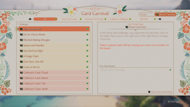 Once unlocked, Card Carnival can be used to unlock many cards.