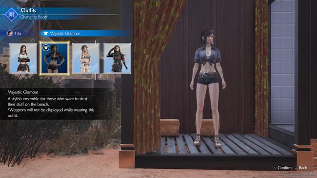 Tifa's first beach outfit in FF7 Rebirth.