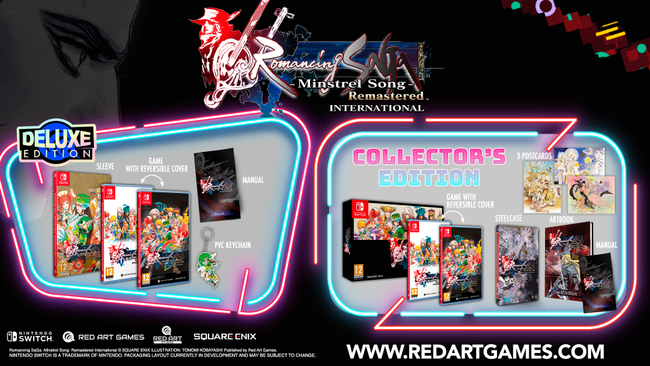 Red Art Games announces Romancing SaGa: Minstrel Song Remastered International boxed release, including new FIGS language options