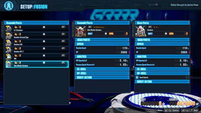 Gundam Breaker 4 Derivation Synthesis Guide: How to get Fusion-exclusive unit parts