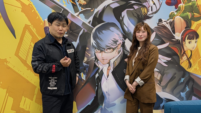 Persona 4 Revival Executive Producer Kazuhisa Wada and Art Director Akane Kabayashi.