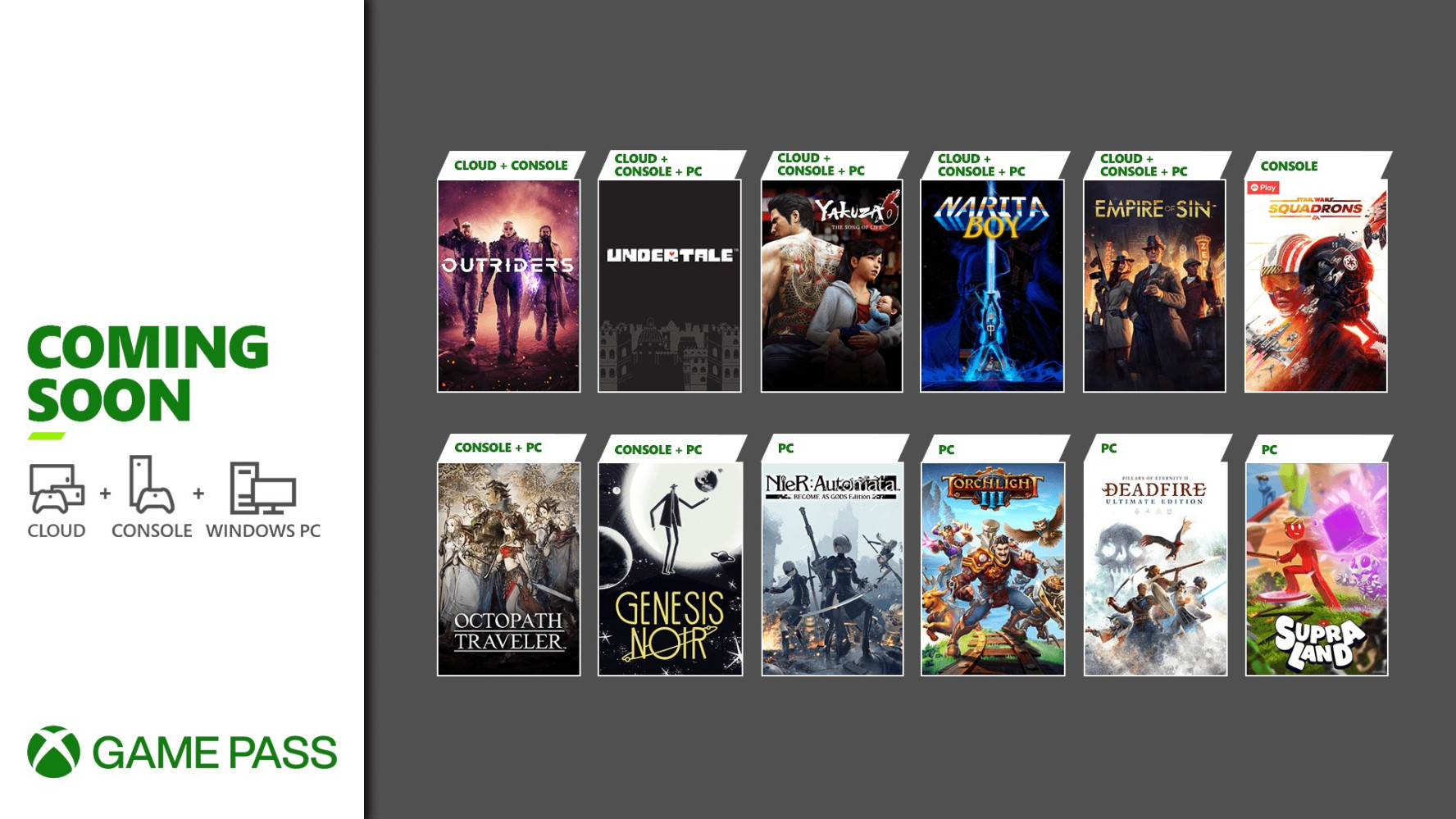 Xbox game pass pc games hot sale list upcoming