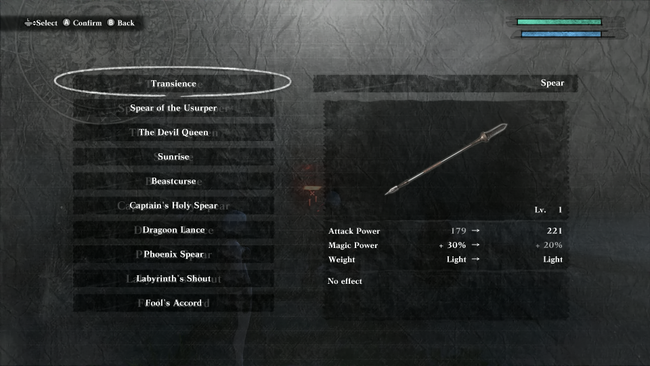 A lightweight spear that is your first introduction to this weapon class.