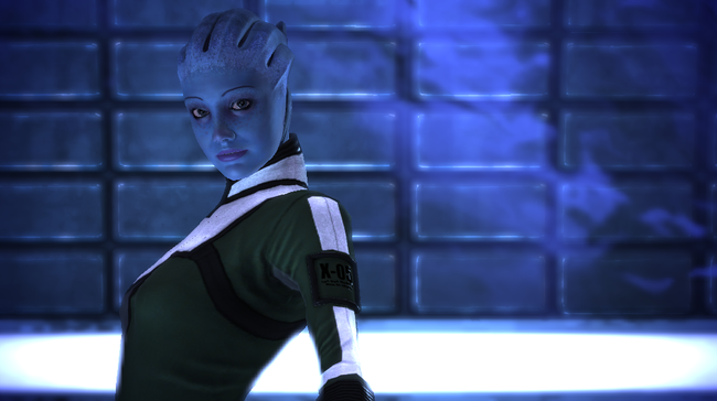 Liara is the only romanceable character in the first Mass Effect that can be courted by male or female Shepard.
